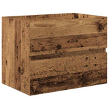 Bathroom Furniture Set 2 pcs Old Wood Engineered Wood and Metal 875432