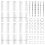 Fence Posts Height Adjustable Manual 88 pcs Silver 140 cm Steel 3335955
