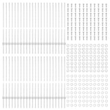 Fence Posts Height Adjustable Manual 88 pcs Silver 140 cm Steel 3335955