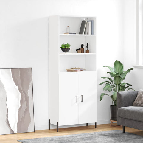 Highboard White 69.5x34x180 cm Engineered Wood 3189261