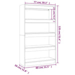 Book Cabinet/Room Divider Black 80x30x135 cm Engineered Wood 811710
