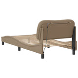 Bed Frame with LED without Mattress "Hvar" Cappuccino 90x190 cm 3213903