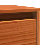 Wall Cabinet with Shelf Wall-mounted Wax Brown Solid Pine Wood 869862