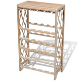 241068 Wine Rack for 25 Bottles Solid Fir Wood
