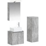 Bathroom Furniture Set 4 pcs Concrete Grey 3407434