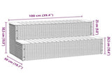 Hot Tub Step Black 100x50x50,5 cm Poly Rattan and Solid Acacia 4103944