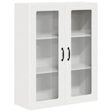 Wall Glass Cabinet PORTO White 80 x 31 x 100 cm Engineered Wood 885505