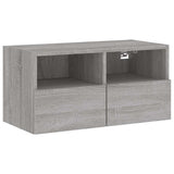 4 Piece TV Wall Units Grey Sonoma Engineered Wood 3216505