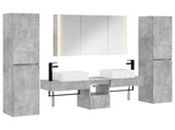 Bathroom Furniture Set 6 pcs Concrete Grey 3407202