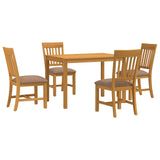 Dining Set 5 pcs Grey Solid Oak Wood 3430238