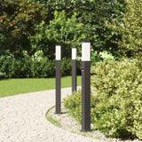 Bollard Lights with Sensor 3 pcs 80 cm Black IP44 4006080