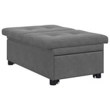 Sofa Bed Dark Grey 194 x 67 x 82 cm Microfiber 42008609