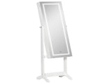 Jewellery Cabinet with LED Light, Lockable Jewellery Organiser with Full-Length Mirror for Bedroom T3398P329937