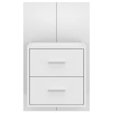 810990 Wall-mounted Bedside Cabinets 2 pcs White