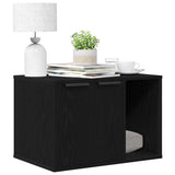 Cat Litter Box Enclosure Black Oak 60x40x40 cm Engineered Wood 865986