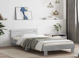 Bed Frame with LED Concrete Grey 80 x 200 cm Engineered Wood 8008997