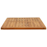 Table Top Rectangular Solid Teak Wood Natural 42033167