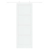 Sliding Door White 83 x 232 cm Solid Pine Wood 3333565