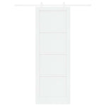Sliding Door Manual White 83 x 232 cm Solid pine wood and steel 3333565