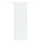 Sliding Door Manual White 83 x 232 cm Solid pine wood and steel 3333565