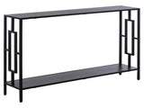 Industrial Console Table with Storage Shelf, Narrow Hallway Dressing Desk with Metal Frame for T3398P328321