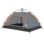 ZNTS Camping Tent 2-Person Grey and Orange Quick Release 4004163
