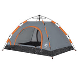 ZNTS Camping Tent 2-Person Grey and Orange Quick Release 4004163