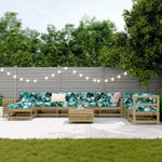 ZNTS 10 Piece Garden Sofa Set Impregnated Wood Pine 3250683