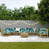 ZNTS 10 Piece Garden Sofa Set Impregnated Wood Pine 3250683