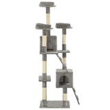 Cat Tree with Sisal Scratching Posts 170 cm Grey 170612