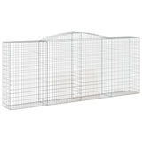 Arched Gabion Baskets 2 pcs 400x50x160/180 cm Galvanised Iron 3147035