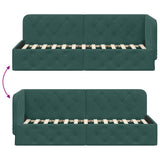 Corner Bed Frame with Headboard Dark Green 80 x 200 cm Velvet 42016515