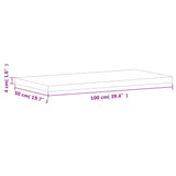 Table Top 100x50x4 cm Rectangular Solid Wood Beech 3188886