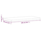 Bathroom Countertop 100x50x4 cm Solid Wood Beech 356006
