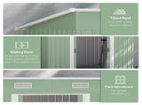7 x 4ft Outdoor Garden Metal Storage Shed, Tool Storage Box for Backyard, Patio and Lawn, Light T3398P323867