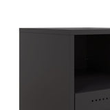 Bedside Cabinets 2 pcs Black 36x39x43.5 cm Steel 846705