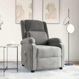 Massage Chair Light Grey Velvet 342410