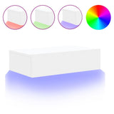 TV Cabinet with LED Lights White 60x35x15.5 cm 842886