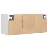 TV Wall Cabinet with LED Lights White 80x31x35 cm 852257