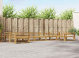 Outdoor Sofa Set 7 pcs White Solid Acacia Wood 3386973