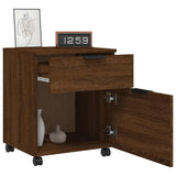 Mobile File Cabinet with Wheels Brown Oak 45x38x54 cm Engineered Wood 817137