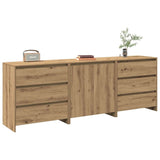 3 Piece Sideboard Artisan Oak Engineered Wood 3329180