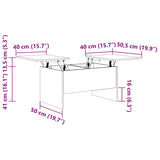 Coffee Table Smoked Oak 80x50x42.5 cm Engineered Wood 819293
