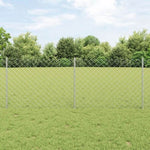 ZNTS Garden Fence Set Set of 2 Galvanised steel Large Durable 3336306