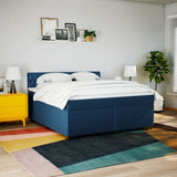 Box Spring Bed with Mattress Blue 180x200 cm Fabric 3285980