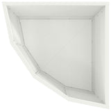 Corner Planter White 45 x 45 x 35 cm Steel 883648