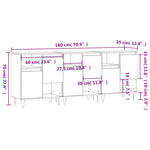 Sideboards 3 pcs Sonoma Oak Engineered Wood 3190152