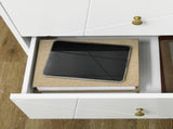 Tall Chest of Drawers, 4-Drawer Dresser for Bedroom, Modern Storage Cabinets with Hairpin Legs, T3398P344338