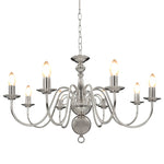 Chandelier Silver 8 x E14 Bulbs 281618