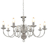 Chandelier Silver 8 x E14 Bulbs 281618